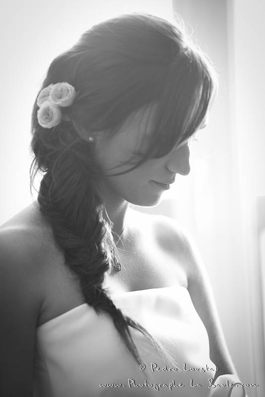 portrait de la mariée lors des préparatif -©pedro loustau 2012- photographe la baule nantes guérande -mariage-
