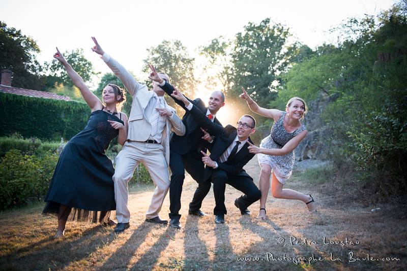 photo de groupe version fun au sunset -©pedro loustau 2012- photographe la baule nantes guérande -mariage-