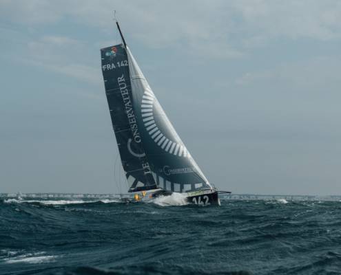 reportage voile sur le monocoque de Yannick Bestaven - photographe la baule